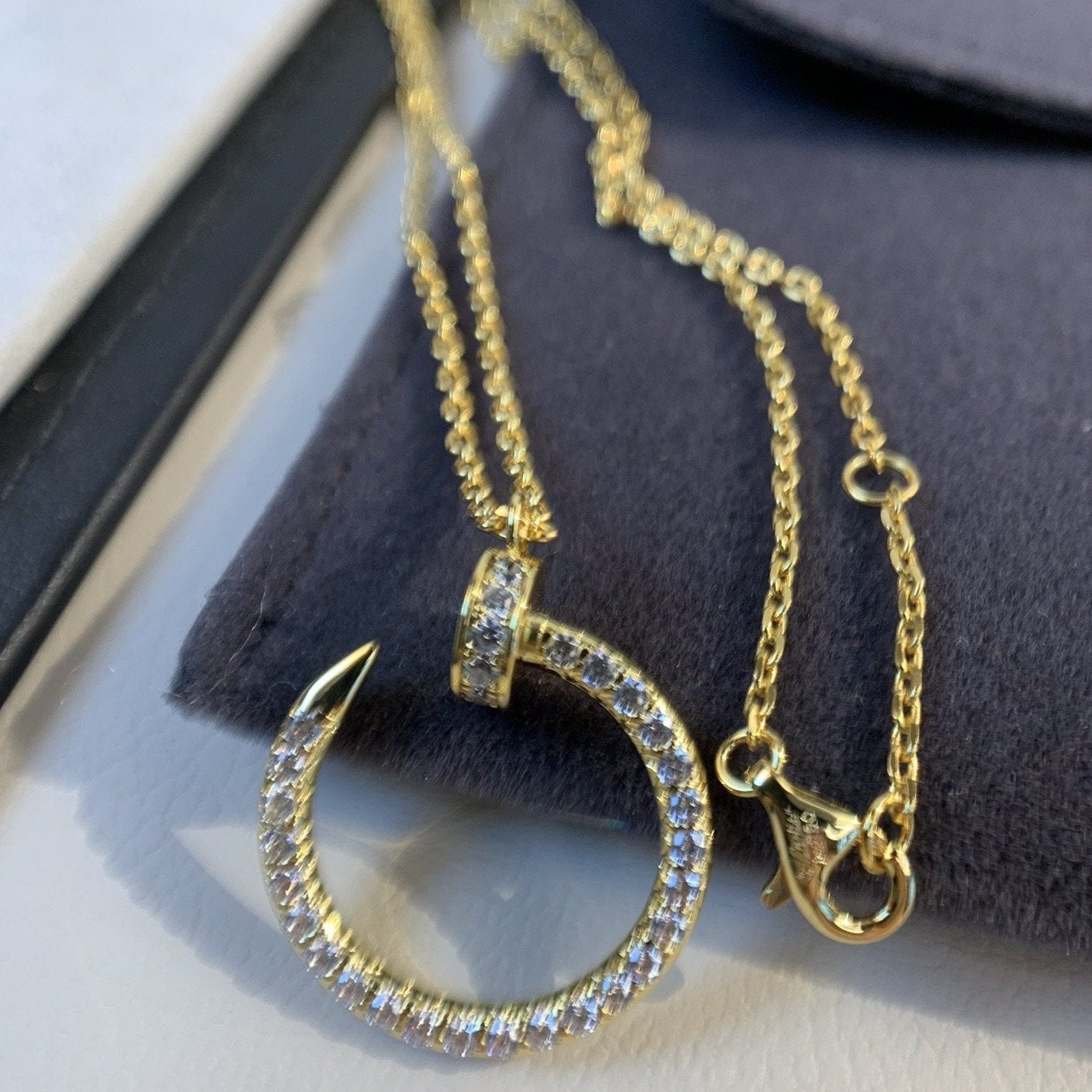[WZQ]JUSTE NECKLACE GOLD DIAMONDS