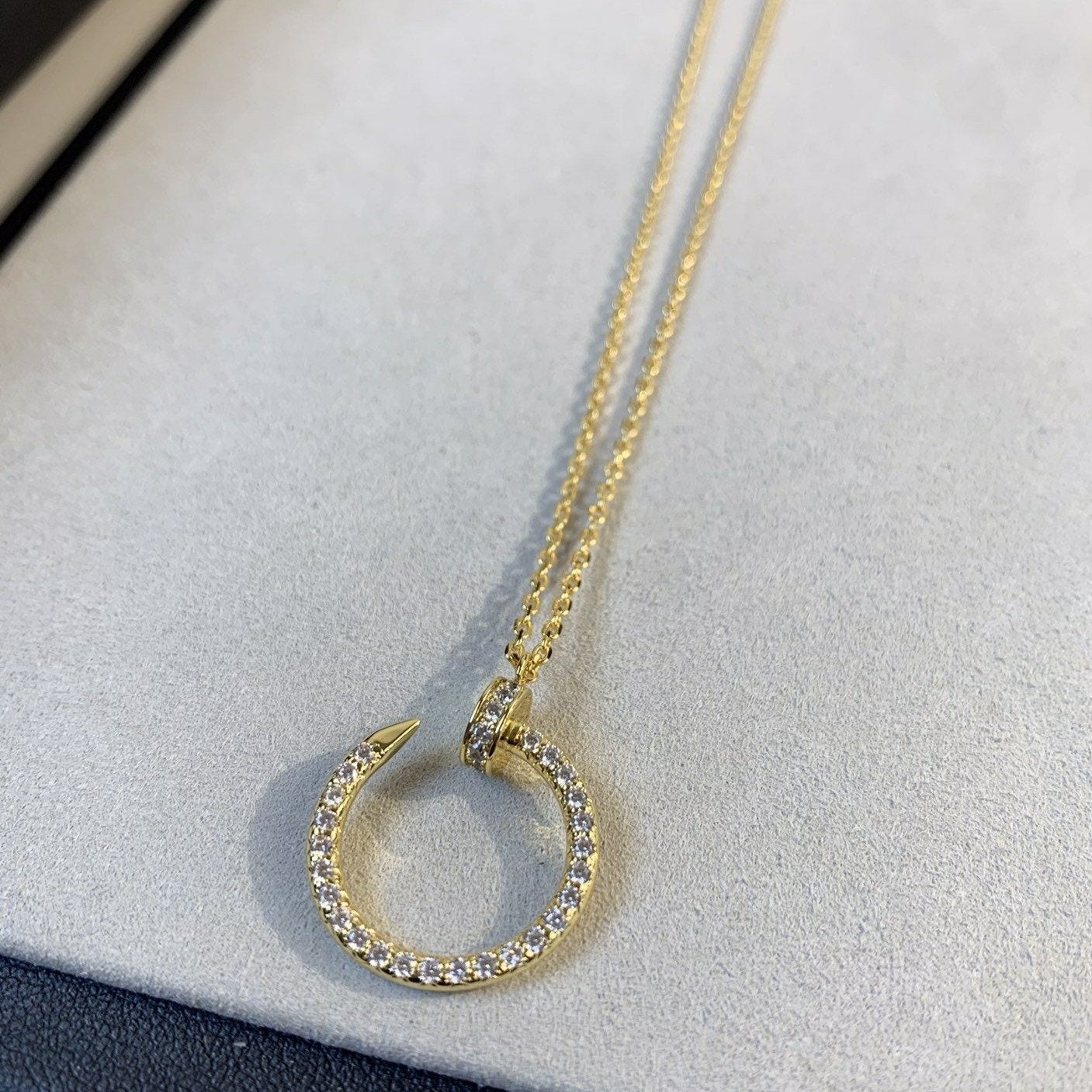 [WZQ]JUSTE NECKLACE GOLD DIAMONDS