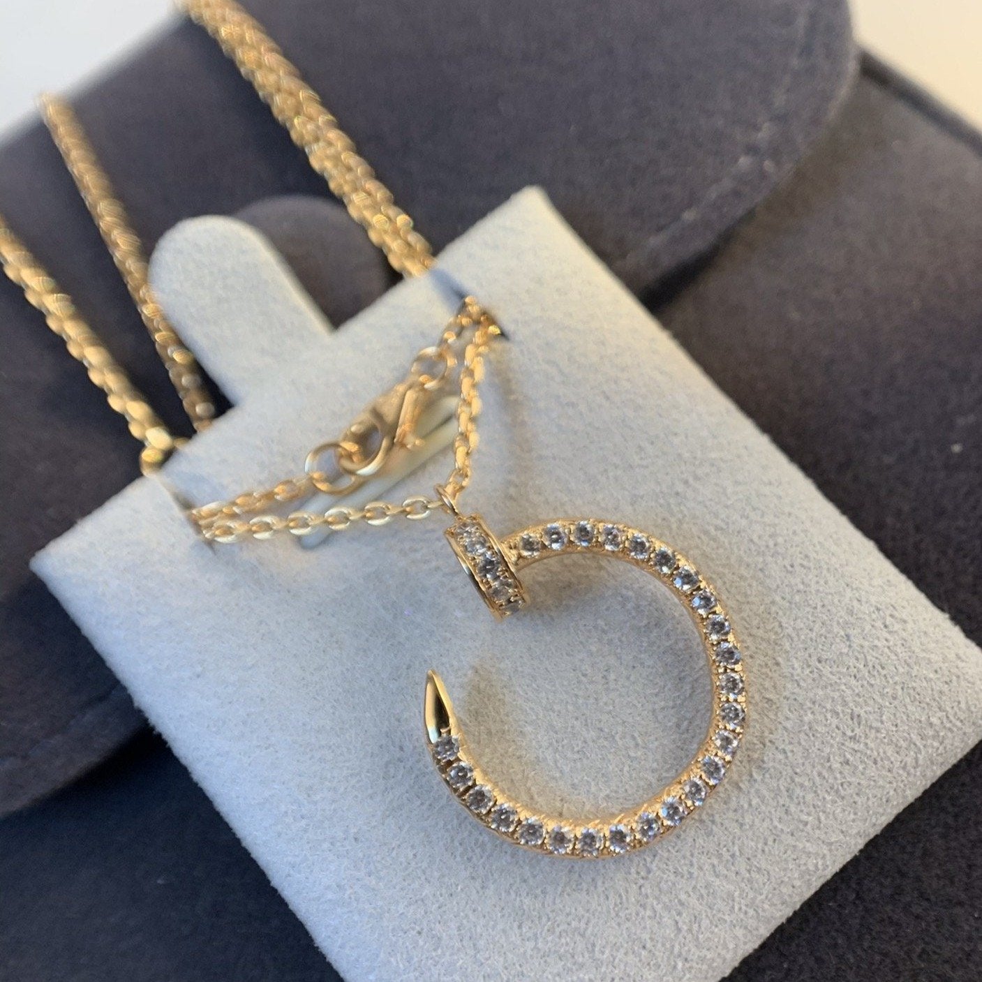 [WZQ]JUSTE NECKLACE PINK GOLD DIAMONDS