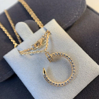 [WZQ]JUSTE NECKLACE PINK GOLD DIAMONDS