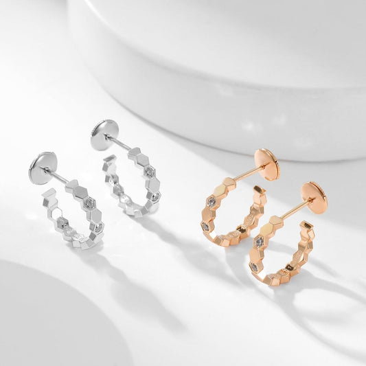 [WZQ]BEE LOVE DIAMOND HOOP EARRINGS