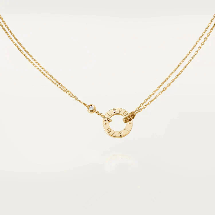 [WZQ]LOVE NECKLACE 16MM 2 DIAMONDS