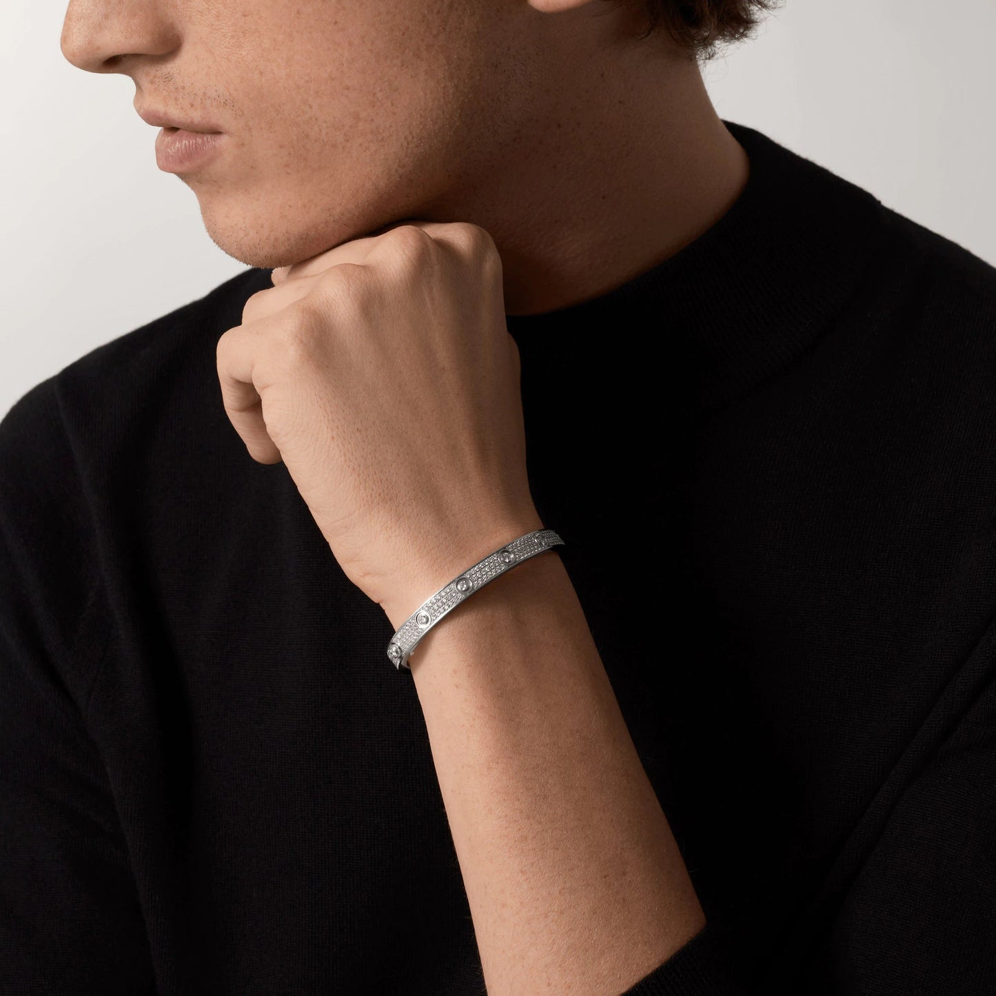 [WZQ]LOVE BRACELET 6.1MM DIAMOND-PAVED 10 BIG DIAMONDS