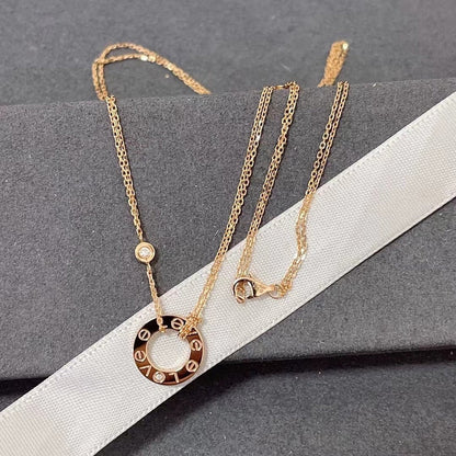 [WZQ]LOVE NECKLACE 16MM 2 DIAMONDS